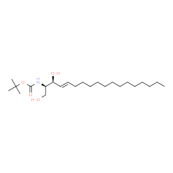 ChemSpider 2D Image | 2-Methyl-2-propanyl [(2R,3S,4E)-1,3-dihydroxy-4-octadecen-2-yl]carbamate | C23H45NO4