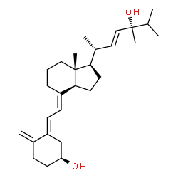 ChemSpider 2D Image | (3S,5E,7E,22E)-9,10-Secoergosta-5,7,10,22-tetraene-3,24-diol | C28H44O2