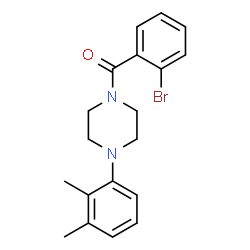 ChemSpider 2D Image | (2-Bromophenyl)[4-(2,3-dimethylphenyl)-1-piperazinyl]methanone | C19H21BrN2O
