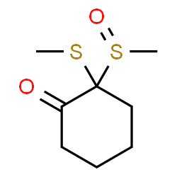 ChemSpider 2D Image | 2-(Methylsulfanyl)-2-(methylsulfinyl)cyclohexanone | C8H14O2S2