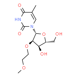 ChemSpider 2D Image | 2'-O-(2-Methoxyethyl)-5-methyluridine | C13H20N2O7