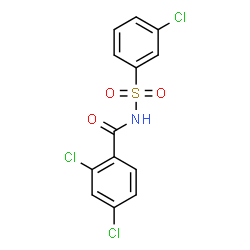 ChemSpider 2D Image | 2,4-Dichloro-N-[(3-chlorophenyl)sulfonyl]benzamide | C13H8Cl3NO3S