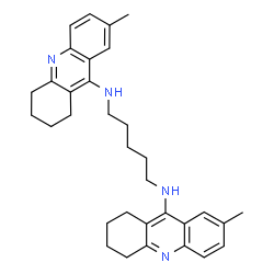 ChemSpider 2D Image | N,N'-Bis(7-methyl-1,2,3,4-tetrahydro-9-acridinyl)-1,5-pentanediamine | C33H40N4