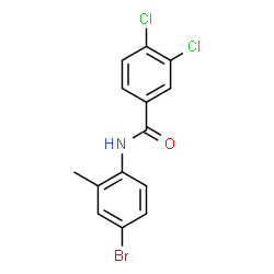 ChemSpider 2D Image | N-(4-Bromo-2-methylphenyl)-3,4-dichlorobenzamide | C14H10BrCl2NO