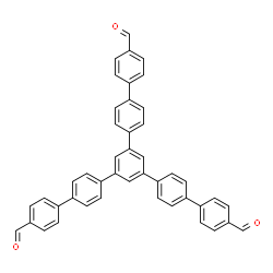 ChemSpider 2D Image | 4-[4-[3,5-bis[4-(4-formylphenyl)phenyl]phenyl]phenyl]benzaldehyde | C45H30O3
