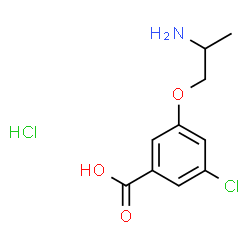 ChemSpider 2D Image | 3-(2-Aminopropoxy)-5-chlorobenzoic acid hydrochloride (1:1) | C10H13Cl2NO3