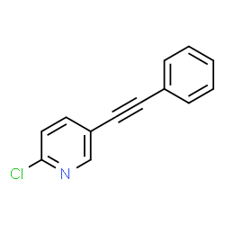 ChemSpider 2D Image | 2-Chloro-5-(phenylethynyl)pyridine | C13H8ClN