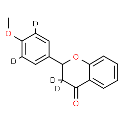 ChemSpider 2D Image | 2-[4-Methoxy(3,5-~2~H_2_)phenyl](3,3-~2~H_2_)-2,3-dihydro-4H-chromen-4-one | C16H10D4O3