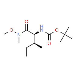 ChemSpider 2D Image | N~2~-(tert-Butoxycarbonyl)-N-methoxy-N-methyl-L-isoleucinamide | C13H26N2O4