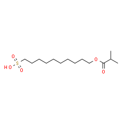 ChemSpider 2D Image | 10-(Isobutyryloxy)-1-decanesulfonic acid | C14H28O5S