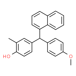 ChemSpider 2D Image | 4-[(4-Methoxyphenyl)(1-naphthyl)methyl]-2-methylphenol | C25H22O2