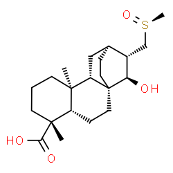 ChemSpider 2D Image | (5beta,8alpha,9beta,10alpha,12alpha,15beta)-15-Hydroxy-17-[(S)-methylsulfinyl]atisan-18-oic acid | C21H34O4S