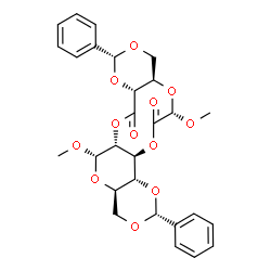 ChemSpider 2D Image | (3R,4aR,6aR,7S,8aR,11R,12aR,12bS,15S,16aR)-7,15-Dimethoxy-3,11-diphenyloctahydro[1,3]dioxino[5,4-h][1,3]dioxino[4',5':5,6]pyrano[3,4-b][1,4,7]trioxecine-5,14(1H,15H)-dione | C28H30O12
