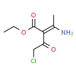 ChemSpider 2D Image | Ethyl (2E)-3-amino-2-(chloroacetyl)-2-butenoate | C8H12ClNO3