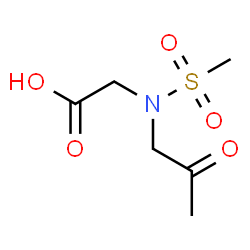 ChemSpider 2D Image | N-(Methylsulfonyl)-N-(2-oxopropyl)glycine | C6H11NO5S