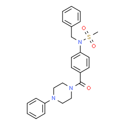 ChemSpider 2D Image | N-Benzyl-N-[4-(4-phenyl-piperazine-1-carbonyl)-phenyl]-methanesulfonamide | C25H27N3O3S