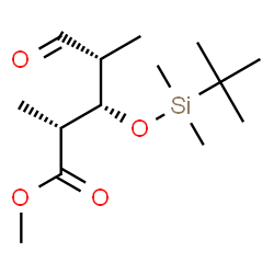 ChemSpider 2D Image | Methyl 2,4-dideoxy-3-O-[dimethyl(2-methyl-2-propanyl)silyl]-2,4-dimethyl-L-lyxuronate | C14H28O4Si
