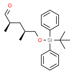 ChemSpider 2D Image | (2R,4S)-2,4-Dimethyl-5-{[(2-methyl-2-propanyl)(diphenyl)silyl]oxy}pentanal | C23H32O2Si