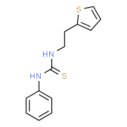 ChemSpider 2D Image | 1-Phenyl-3-[2-(2-thienyl)ethyl]thiourea | C13H14N2S2