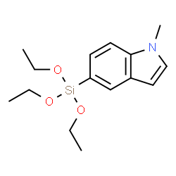 ChemSpider 2D Image | 5-(TRIETHOXYSILYL)-1-METHYLINDOLE | C15H23NO3Si