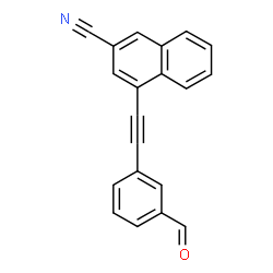 ChemSpider 2D Image | 4-[(3-Formylphenyl)ethynyl]-2-naphthonitrile | C20H11NO