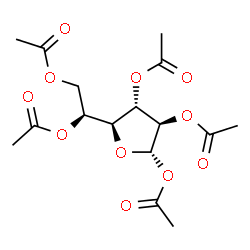 ChemSpider 2D Image | 1,2,3,5,6-Penta-O-acetyl-alpha-L-altrofuranose | C16H22O11