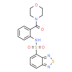 ChemSpider 2D Image | N-[2-(4-Morpholinylcarbonyl)phenyl]-2,1,3-benzothiadiazole-4-sulfonamide | C17H16N4O4S2