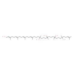 ChemSpider 2D Image | (2E,6E,10E,14E,19S,23S,27S,31S)-3,7,11,15,19,23,27,31,35-Nonamethyl-2,6,10,14,34-hexatriacontapentaene-1,19,23,27,31-pentol | C45H82O5