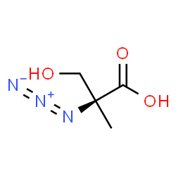 ChemSpider 2D Image | (2S)-2-Azido-3-hydroxy-2-methylpropanoic acid | C4H7N3O3