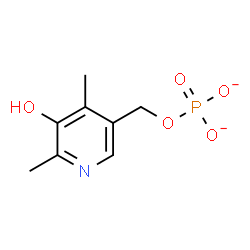 ChemSpider 2D Image | (5-Hydroxy-4,6-dimethyl-3-pyridinyl)methyl phosphate | C8H10NO5P