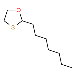 ChemSpider 2D Image | 2-Heptyl-1,3-oxathiolane | C10H20OS