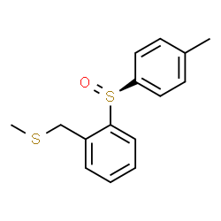 ChemSpider 2D Image | 1-[(S)-(4-Methylphenyl)sulfinyl]-2-[(methylsulfanyl)methyl]benzene | C15H16OS2