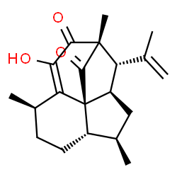ChemSpider 2D Image | (1R,5R,8S,9R,11R,12R,14S)-3-Hydroxy-14-isopropenyl-1,5,9-trimethyltetracyclo[9.2.1.0~4,12~.0~8,12~]tetradec-3-ene-2,13-dione | C20H26O3