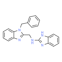 ChemSpider 2D Image | N-[(1-Benzyl-1H-benzimidazol-2-yl)methyl]-1H-benzimidazol-2-amine | C22H19N5