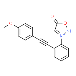 ChemSpider 2D Image | 3-{2-[(4-Methoxyphenyl)ethynyl]phenyl}-5-oxo-2,5-dihydro-1,2,3-oxadiazol-3-ium | C17H13N2O3
