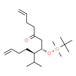 ChemSpider 2D Image | (7S,8R)-7-{[Dimethyl(2-methyl-2-propanyl)silyl]oxy}-8-isopropyl-1,11-dodecadien-5-one | C21H40O2Si