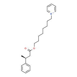 ChemSpider 2D Image | 1-(8-{[(3S)-3-Phenylbutanoyl]oxy}octyl)pyridinium | C23H32NO2
