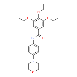 ChemSpider 2D Image | 3,4,5-Triethoxy-N-[4-(4-morpholinyl)phenyl]benzamide | C23H30N2O5