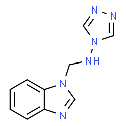 ChemSpider 2D Image | Benzoimidazol-1-ylmethyl-[1,2,4]triazol-4-yl-amine | C10H10N6