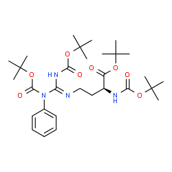 ChemSpider 2D Image | 2-Methyl-2-propanyl (2S)-2-({[(2-methyl-2-propanyl)oxy]carbonyl}amino)-4-[(E)-(2,2,10,10-tetramethyl-4,8-dioxo-5-phenyl-3,9-dioxa-5,7-diazaundecan-6-ylidene)amino]butanoate | C30H48N4O8