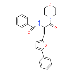 ChemSpider 2D Image | N-[(1Z)-3-(4-Morpholinyl)-3-oxo-1-(5-phenyl-2-furyl)-1-propen-2-yl]benzamide | C24H22N2O4