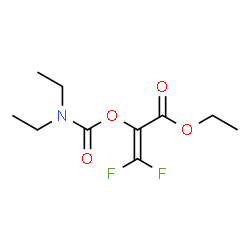 ChemSpider 2D Image | Ethyl 2-[(diethylcarbamoyl)oxy]-3,3-difluoroacrylate | C10H15F2NO4