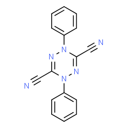 ChemSpider 2D Image | 1,4-Diphenyl-1,4-dihydro-1,2,4,5-tetrazine-3,6-dicarbonitrile | C16H10N6