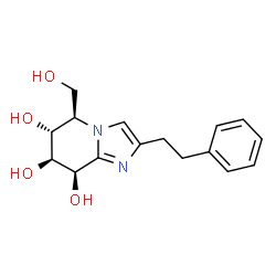 ChemSpider 2D Image | (5R,6R,7S,8R)-5-(Hydroxymethyl)-2-(2-phenylethyl)-5,6,7,8-tetrahydroimidazo[1,2-a]pyridine-6,7,8-triol | C16H20N2O4