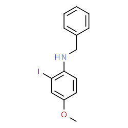 ChemSpider 2D Image | N-Benzyl-2-iodo-4-methoxyaniline | C14H14INO