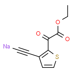 ChemSpider 2D Image | ({2-[Ethoxy(oxo)acetyl]-3-thienyl}ethynyl)sodium | C10H7NaO3S