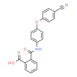 ChemSpider 2D Image | 2-{[4-(4-Cyanophenoxy)phenyl]carbamoyl}benzoic acid | C21H14N2O4