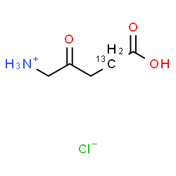 ChemSpider 2D Image | 4-Carboxy-2-oxo-1-(4-~13~C)butanaminium chloride | C413CH10ClNO3