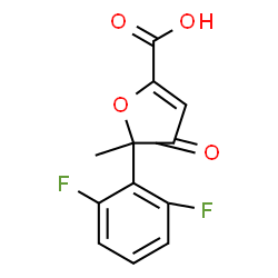 ChemSpider 2D Image | 5-(2,6-Difluorophenyl)-5-methyl-4-oxo-4,5-dihydro-2-furancarboxylic acid | C12H8F2O4