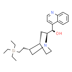 ChemSpider 2D Image | (8alpha,9R)-11-(Triethylsilyl)-10,11-dihydrocinchonan-9-ol | C25H38N2OSi